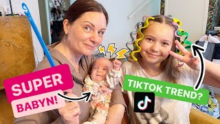 Vlogg Äntligen är lilla bebis Vendela här  testar tiktok trend från Normal [upl. by Ferrand]