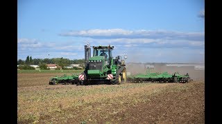 Agroservis Višňové John Deere 9630T amp John Deere 2310DISKING STUBBLE 2018 the Czech Republic [upl. by Marlette486]