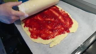 Cooking with Rufert  Hindbærsnitter Raspberry slices [upl. by Snahc]