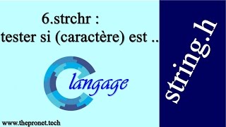 6strchr  tester si un caractère est présent  stringh Langage c [upl. by Radke958]