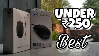 Logitech B 100 And Dell MS116 mouse  Best Budget computer mouse under 300 [upl. by Hcirdeirf]