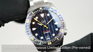 Zelos Mako V3 TIDamascus Limited Edition Preowned [upl. by Cinom]