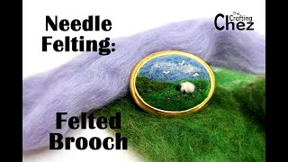 Needle Felting Felted Brooch [upl. by Ajroj]