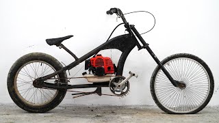 Homemade 50cc TRIMMER Chopper BIKE [upl. by Aline]