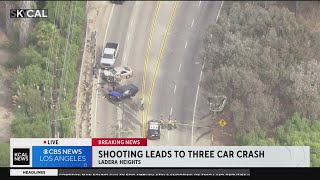 Shooting leads to threecar crash in Ladera Heights [upl. by Yesrej]