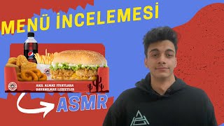 Türkçe ASMR Saloon Burger Menü İncelemesi Lezzetli [upl. by Imena921]