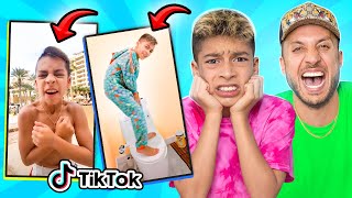 DAD Reacts to 11 Year old Sons CRINGE TIKTOKS 😂 [upl. by Lipman]