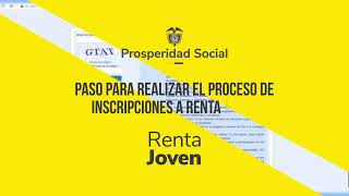 Pasos para Inscripciones al programa Renta Joven [upl. by Oecam561]