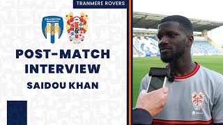 PostMatch  Saidou Khan after making full Tranmere debut in Colchester defeat [upl. by Evangelia]