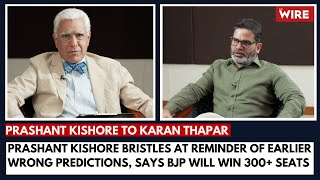 Prashant Kishor Bristles at Reminder of Earlier Wrong Predictions says BJP Will Win 300 seats [upl. by Sefton]