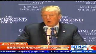 Atentados terroristas en París habrían favorecido a Donald Trump en encuestas [upl. by Beatrix426]