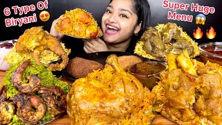 CHICKEN BIRYANI MUTTON BIRYANI EGG BIRYANI KALEJI BIRYANI FISH BIRYANI PRAWNS BIRYANI  MUKBANG [upl. by Areis]