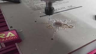 CNC Shark HD4 cutting acrylic [upl. by Yniattirb]