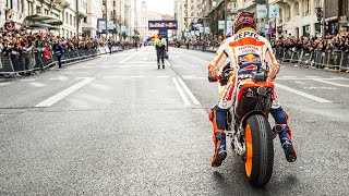 Marc Marquez Takes Over the Streets of Madrid 🇪🇸🏍️ [upl. by Hetty]