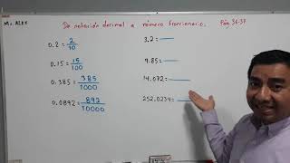 De notación decimal a número fraccionario [upl. by Burl]