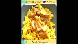 DID YOU KNOW Creamy Beef Stroganoff from Russia 455 rating shorts shortvideo [upl. by Avlasor]