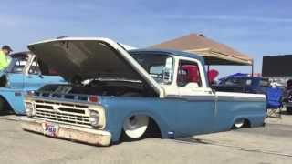 SLAMMED 1966 FORD F100 SWB  Bagged IFS and a 408 Stroked Windsor [upl. by Rednasela15]