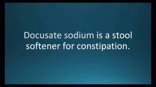 How to pronounce docusate sodium Colace Memorizing Pharmacology Flashcard [upl. by Imotas170]