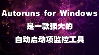 Autoruns for Windows是一款强大的自动启动项监控工具 [upl. by Iasi]