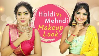 Extreme Makeup Transformation  Haldi vs Mehendi Makeup Tutorial  Anaysa [upl. by Atilem]