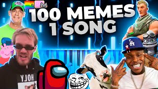 100 MEMES in 1 SONG in 11 minutes [upl. by Ahtanaram]