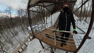 Заезд на футбайке зимой Фили  парк Звёзд  Footbike winter ride Fili  Park Zvozd [upl. by Errecart905]