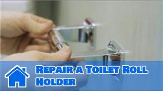 Toilet Repair  How to Repair a Toilet Roll Holder [upl. by Ketchan]