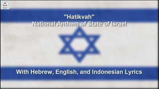 Hatikvah National Anthem of State of Israel  With Lyrics [upl. by Kilar]