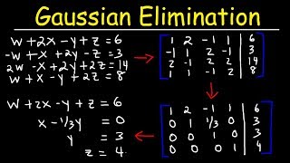 Gaussian Elimination With 4 Variables Using Elementary Row Operations With Matrices [upl. by Werd174]