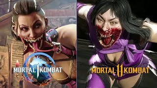 MORTAL KOMBAT 1 vs MORTAL KOMBAT 11MK10ARMAGEDDON  CHARACTER MODEL SIDE BY SIDE COMPARISON 4K [upl. by Reppep]