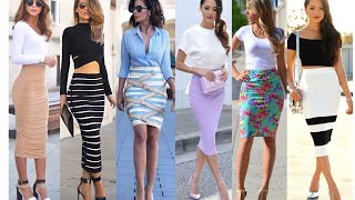 CÓMO COMBINAR FALDAS TUBO O FALDA LÁPIZ OUTFITS DE MODA 2021 TENDENCIAS ESTILO FALDASDE MODA 2021 [upl. by Sadoc545]