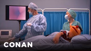 Sesame Street Turns 45 Ernies First Colonoscopy  CONAN on TBS [upl. by Skoorb]