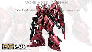 RG 1144 SAZABI Gundam CUSTOM BUILD Gunpla Speed Painting build [upl. by Aillil313]