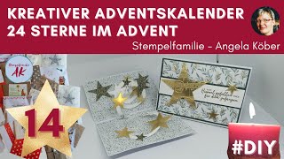 14 Besondere Pop Up Karte Schwebende Sterne basteln SPAK 1421 Adventskalender Stampin Up [upl. by Clougher]