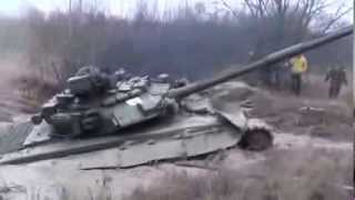 Russian tank T 90 1000HP stuck in the mud [upl. by Emersen]