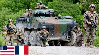 NATO US Marines during joint combat exercises with the French Army [upl. by Temhem]