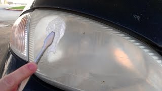 Headlight Restoration using colgate Toothpaste cleaning solution [upl. by Apollo98]