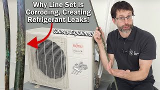 Copper Line Set Tube Corrosion and HVAC Refrigerant Leaks Explained [upl. by Ellerret95]