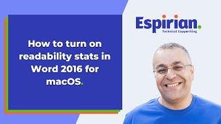 How to turn on readability stats in Word 2016 for macOS [upl. by Aihsekat]