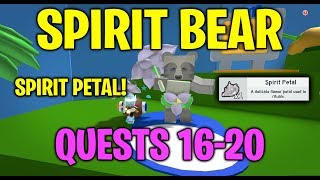 Spirit Bear Quests 1620  Second Spirit Petal  Bee Swarm Simulator [upl. by Gerfen515]