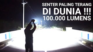 🔥100000 LUMENS strongest flashlight in the WORLD SENTER PALING TERANG DIDUNIA IMALENT MS18 ‼️ [upl. by Llenahs]