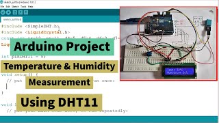 dht11 temperature and humidity sensor module with arduino tutorial [upl. by Irakuy]