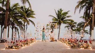 HERMOSA PROPUESTA DE MATRIMONIO EN PLAYA DEL CARMEN SARA amp TOMÁS  Bea Events [upl. by Weisler]