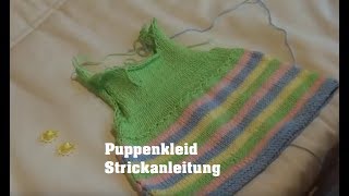 Puppenkleider stricken  Teil 1  Anfang [upl. by Asillim184]