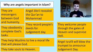 ISLAM ANGELS  NATURE amp IMPORTANCE GCSE RELIGIOUS STUDIES [upl. by Bertsche]