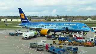 TRIP REPORT  Icelandair 757  Reykjavik to Berlin TXL  INAUGURAL FLIGHT  Boeing 757200 [upl. by Delle]