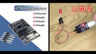 Pluggable ATTINY Development Board For ATtiny13AATtiny25ATtiny45ATtiny85 Programming Micro Usb [upl. by Aidan]