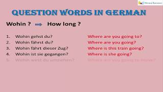 W Fragen Deutsch  Question Words In German [upl. by Girardi973]