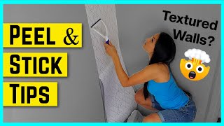 5 Steps Install Peel and Stick Wallpaper Tutorial on Textured Walls 🤯 The Secret TOOL [upl. by Nnaira]