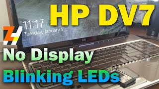 SOLVED HP PAVILION DV71135NR  NO DISPLAY  BLINKING LEDs CAPSLOCK NUMLOCK [upl. by Allehs]